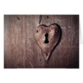Cartão Coração rústico fechamento dado forma no costume