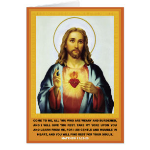 Cartão Coração sagrado