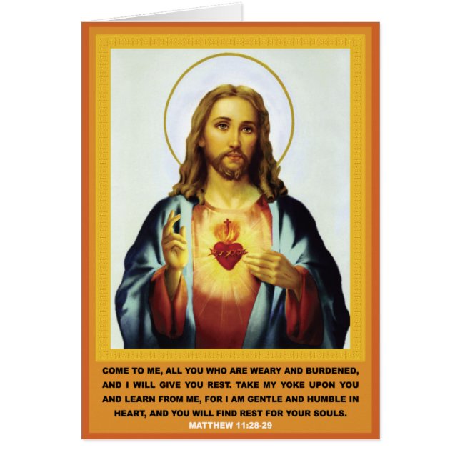 Cartão Coração sagrado (Frente)