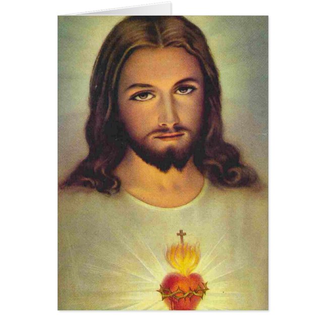 Cartão Coração sagrado de Jesus (Frente)