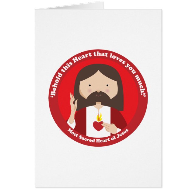 Cartão Coração sagrado de Jesus (Frente)