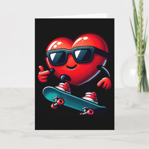 Cartão Coração Skate Skateboarding Dia dos Namorados