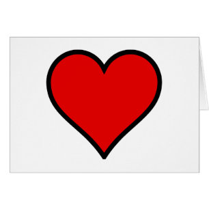Cartão Coração vermelho