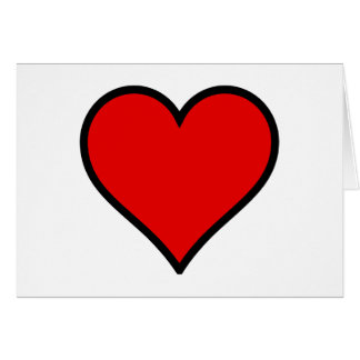 Cartão Coração vermelho