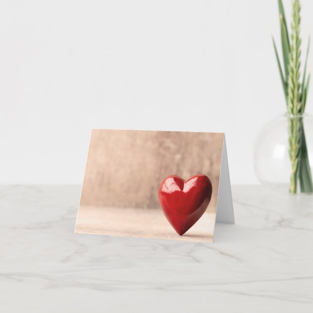 Cartão Coração vermelho. (Frente)