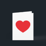 Cartão Coração Vermelho Branco Moderno Simples Gráfico<br><div class="desc">Designs Modernos Minimalistas Simples. São todos simples, atraentes, únicos.</div>