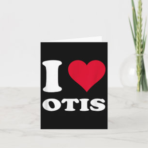Cartão Coração Vermelho Eu Amo Otis