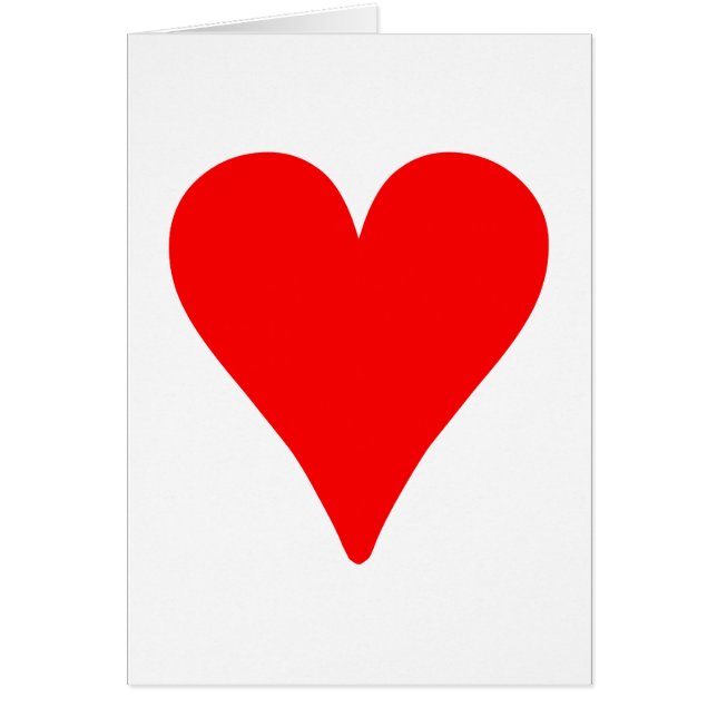 Cartão Coração Vermelho Inferior (Frente)
