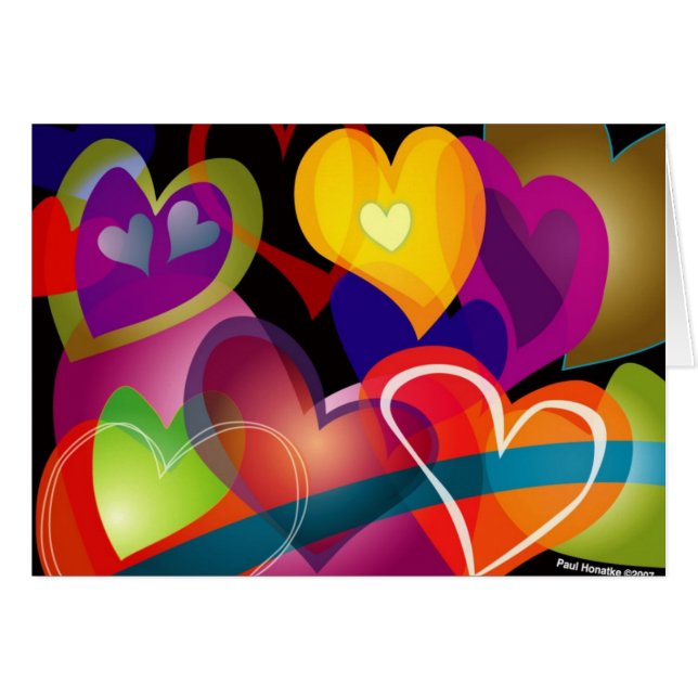 Cartão Corações (Frente Horizontal)