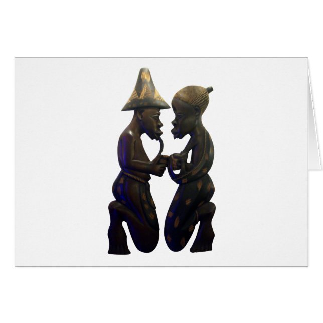 Cartão Corações Africanos em Pares: Um Momento Linda (Frente Horizontal)