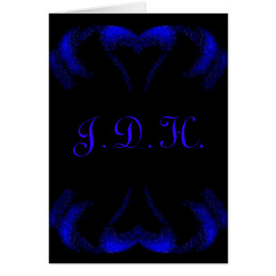 Cartão Corações Azuis 2