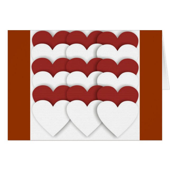 Cartão Corações Clusterizados (Frente Horizontal)