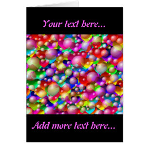 Cartão Corações Coloridos