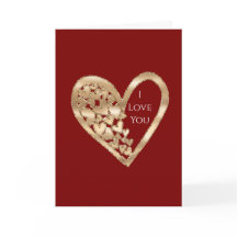 Corações de Amor de Ouro Vermelho