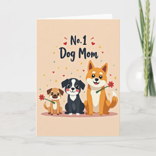 Cartão Corações de Mãe de Cachorro Querido