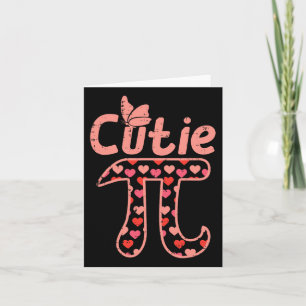Cartão Corações de Pizza Cutie Símbolo de Pi Day Bonito G