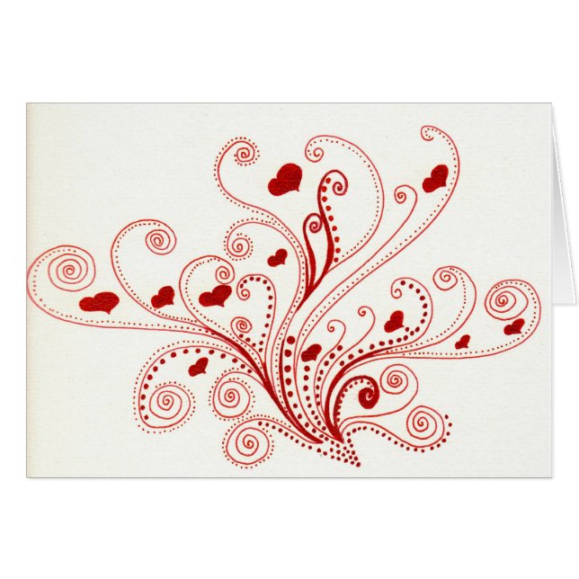 Cartão Corações e Rolos (Frente Horizontal)