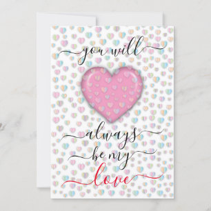 Cartão Corações Entrelaçados Personalizado Elegante Dia d