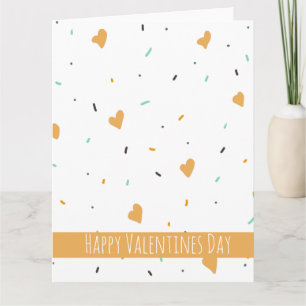 Cartão Corações Esmaltados de Mostarda para o Dia dos Nam