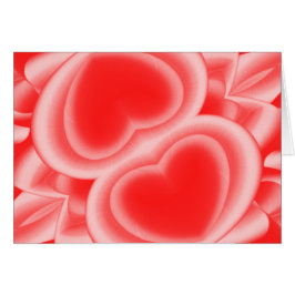 Cartão Corações Espelhados Vermelhos