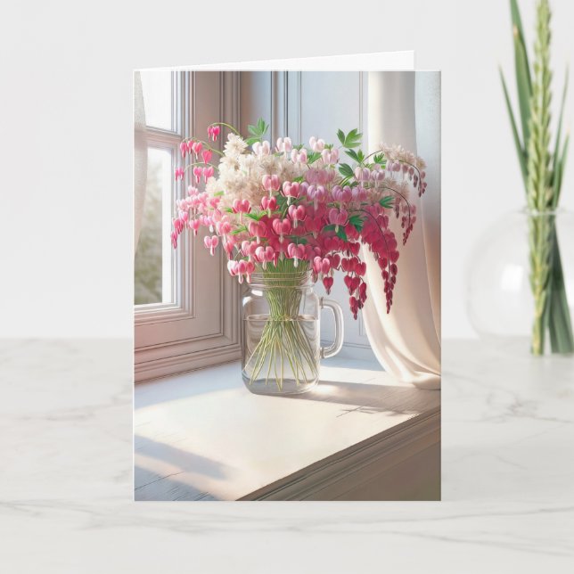 Cartão Corações Hemorrágicos Em Mason Jar (Frente)