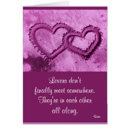 Cartão Corações ligados A01 em Sand.Card.1