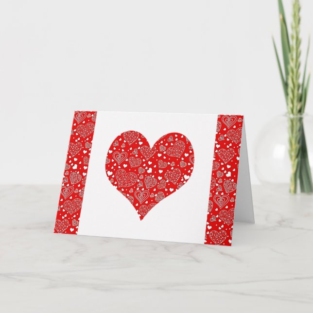 Cartão Corações personalizados (Frente)