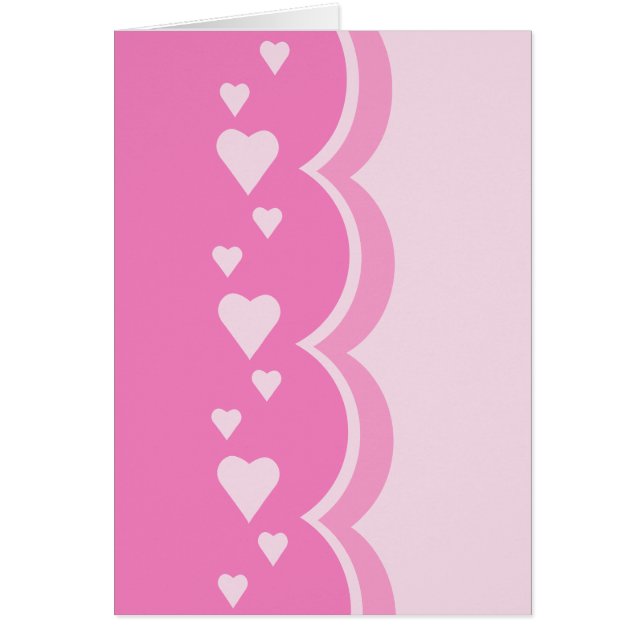 Cartão Corações Rosa (Frente)