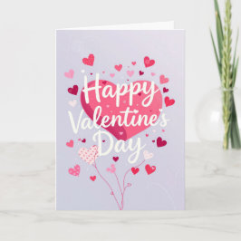 Cartão Corações Rosa Feliz Dia dos Namorados