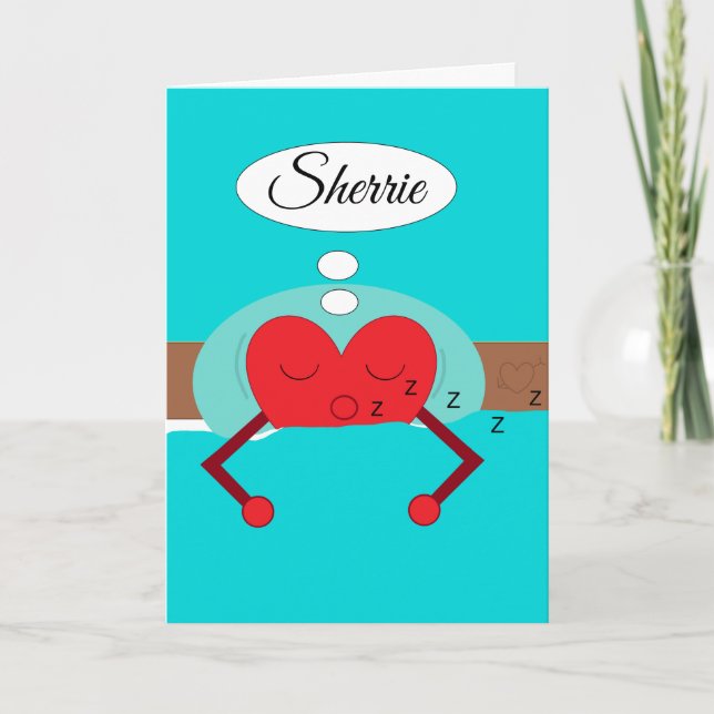 Cartão Corações Sonhos Tons de Verde Carta (Frente)