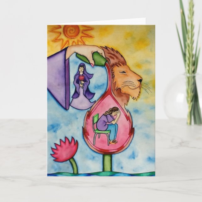 Cartão Coragem, cura e força de Rita Loyd (Frente)