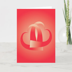 Cartão corais abraçando