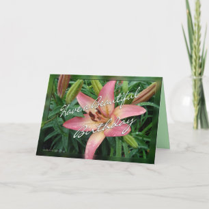 Cartão coral lily birthday card-customize
