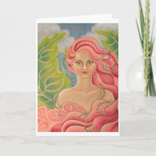 Cartão Coral Mermaid greeting card