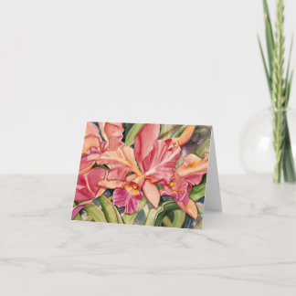 Cartão coral orchid note card 2.95