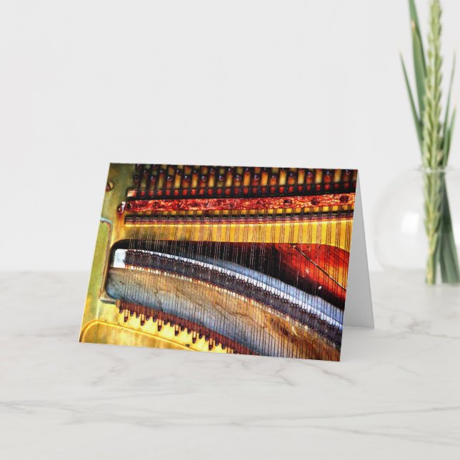 Cartão "Cordas de Piano" Digitalmente Alteradas Piano Ant (Frente)