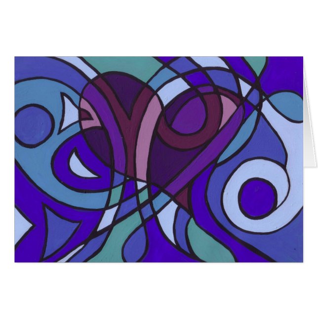 Cartão Cordas do coração (Frente Horizontal)