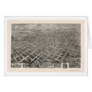 Cartão Cordele, mapa panorâmico de GA - 1908