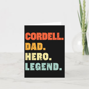 Cartão Cordell Pai Herói Lenda Nome Personalizado F