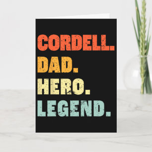Cartão Cordell Pai Herói Lenda Nome Personalizado Persona
