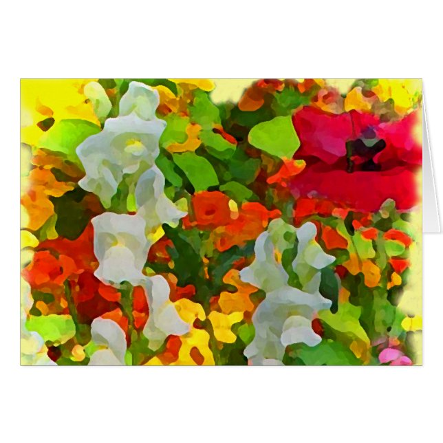 Cartão Cores alegres do jardim (Frente Horizontal)