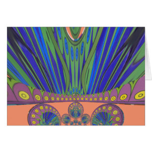 Cartão Cores de pavão africano