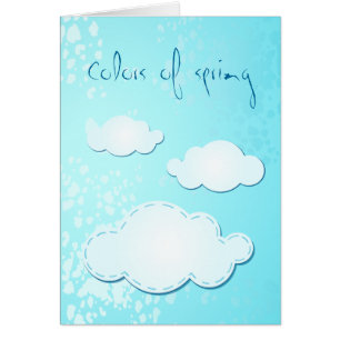 Cartão Cores de primavera, placa