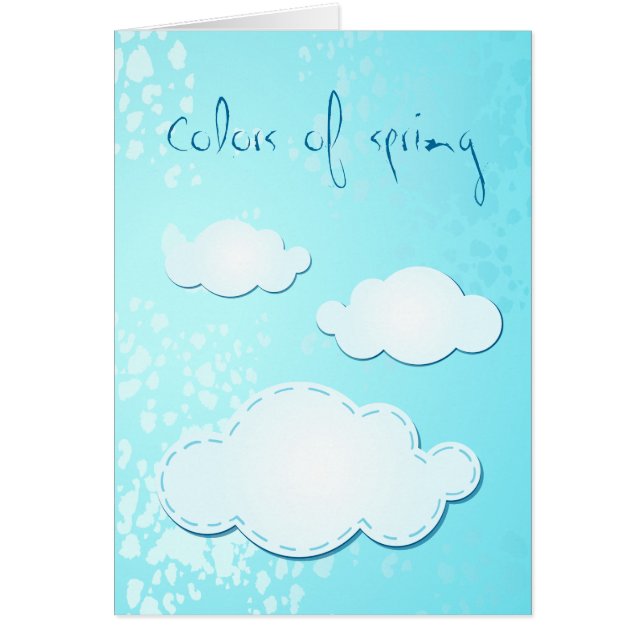 Cartão Cores de primavera, placa (Frente)