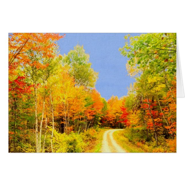 Cartão Cores de queda Maine (Frente Horizontal)