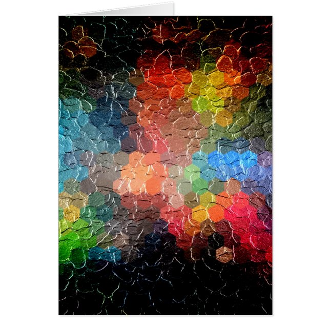 Cartão Cores dinâmicas abstratas da pintura | (Frente)