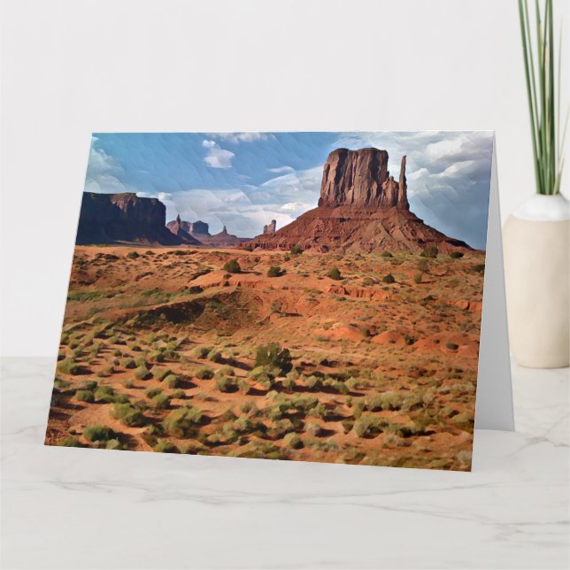Cartão CORES DO MONUMENT VALLEY Jumbo Greeting Card (Frente)