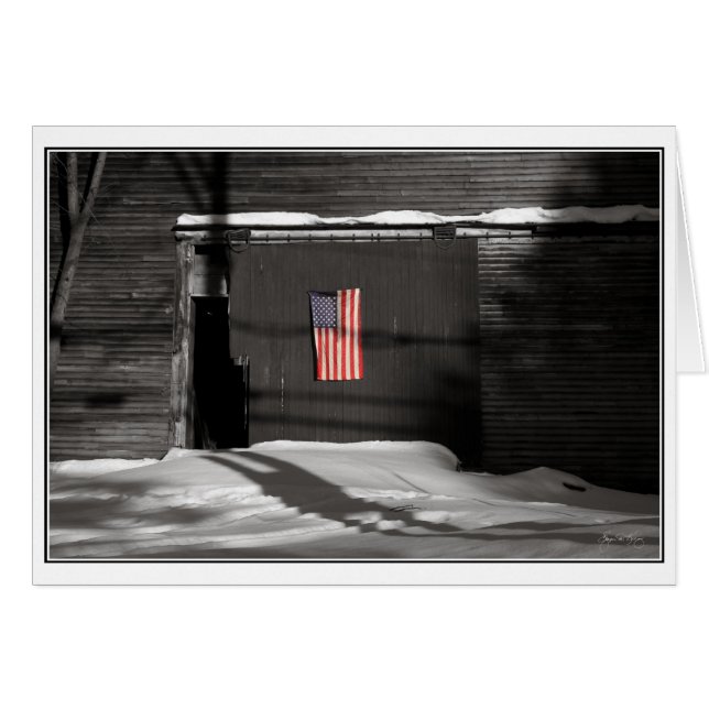 Cartão Cores em uma porta do celeiro (Frente Horizontal)