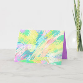 Cartão Cores Pastel Pálidas Elegantes Arte Abstrato