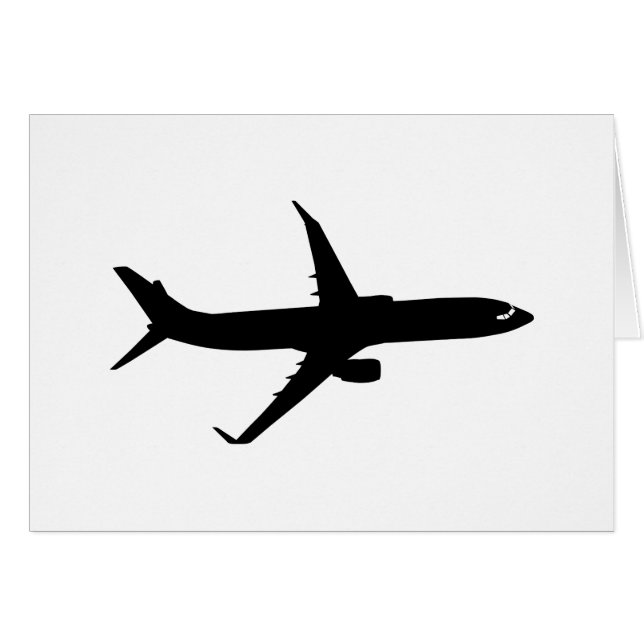 Cartão Cores Personalizadas do Voo Negro de Jetliner da A (Frente Horizontal)